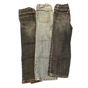 #2NWT Childrens Place 3 Pair Size 3T Jeans 3 Different Washes Adjustable Waist